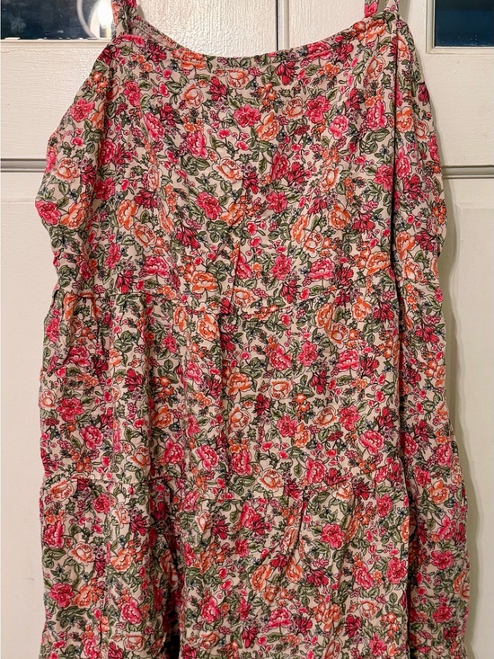Old Navy Dresses & Skirts - Old Navy Floral Spaghetti Strap Dress in Pink, Orange & Cream